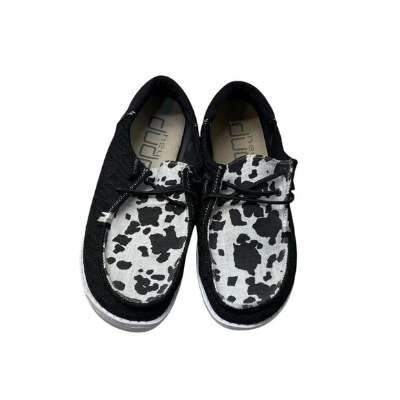 Hey Dude Wendy Boho Cow Wild Size 6 Shoes Cloud Slip On Sneakers - Picture 1 of 7